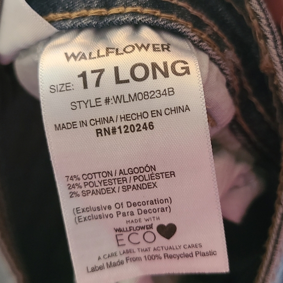 Wallflower women's jeans size 17 long - Picture 6 of 6